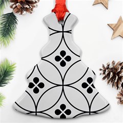 Black And White Pattern Christmas Tree Ornament (two Sides) by Valentinaart