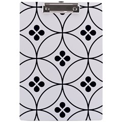 Black And White Pattern A4 Clipboard by Valentinaart