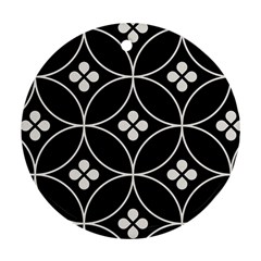 Black and white pattern Round Ornament (Two Sides)