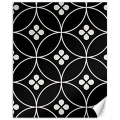 Black and white pattern Canvas 11  x 14 