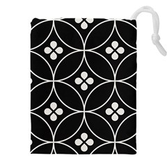 Black and white pattern Drawstring Pouch (4XL)