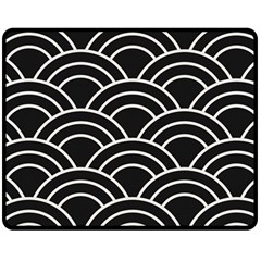 Black And White Pattern Fleece Blanket (medium)  by Valentinaart