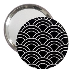 Black And White Pattern 3  Handbag Mirrors by Valentinaart