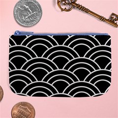 Black And White Pattern Large Coin Purse by Valentinaart