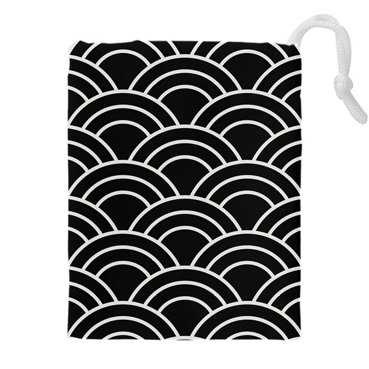 Black and white pattern Drawstring Pouch (5XL)