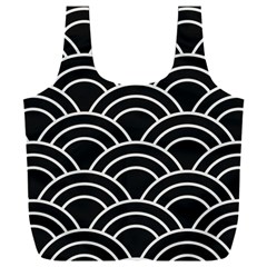 Black And White Pattern Full Print Recycle Bag (xxl) by Valentinaart