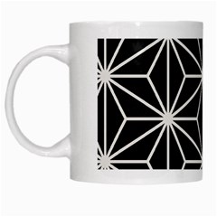 Black And White Pattern White Mugs by Valentinaart