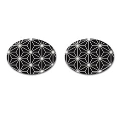 Black And White Pattern Cufflinks (oval) by Valentinaart