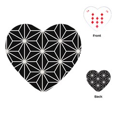 Black And White Pattern Playing Cards Single Design (heart) by Valentinaart