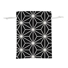 Black And White Pattern Lightweight Drawstring Pouch (l) by Valentinaart