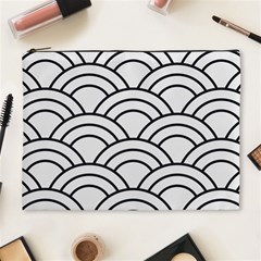 Black And White Pattern Cosmetic Bag (xl) by Valentinaart