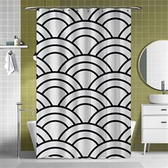 Black And White Pattern Shower Curtain 48  X 72  (small)  by Valentinaart