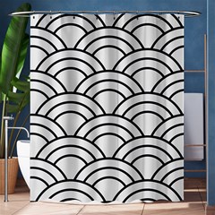 Black And White Pattern Shower Curtain 60  X 72  (medium)  by Valentinaart