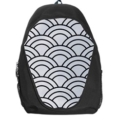 Black And White Pattern Backpack Bag by Valentinaart