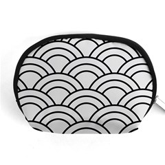 Black And White Pattern Accessory Pouch (medium) by Valentinaart