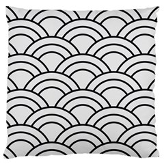 Black And White Pattern Large Flano Cushion Case (one Side)