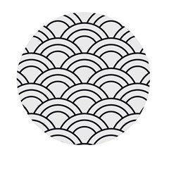 Black And White Pattern Mini Round Pill Box (pack Of 5)