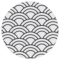 Black And White Pattern Round Trivet