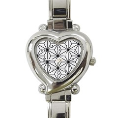 Black And White Pattern Heart Italian Charm Watch