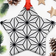 Black And White Pattern Star Ornament (two Sides) by Valentinaart