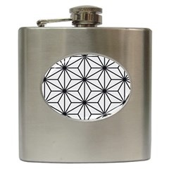 Black And White Pattern Hip Flask (6 Oz) by Valentinaart