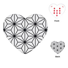 Black And White Pattern Playing Cards Single Design (heart)