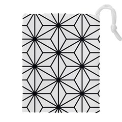 Black And White Pattern Drawstring Pouch (5xl) by Valentinaart