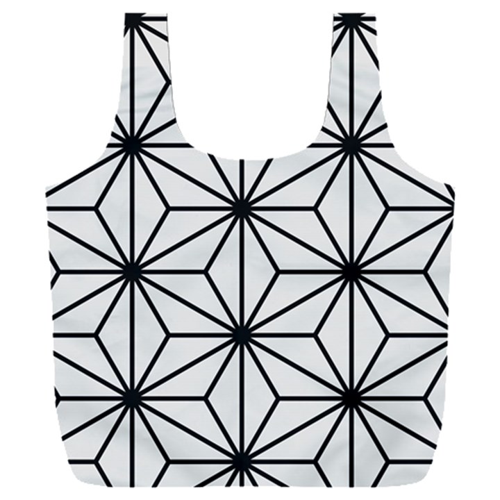 Black and white pattern Full Print Recycle Bag (XXL)