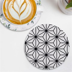 Black And White Pattern Uv Print Round Tile Coaster by Valentinaart