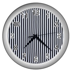 Simple Line Pattern Wall Clock (silver) by Valentinaart