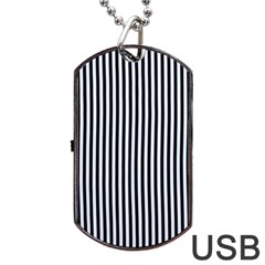 Simple Line Pattern Dog Tag Usb Flash (one Side) by Valentinaart