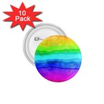 Watercolor rainbow 1.75  Buttons (10 pack) Front