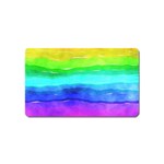 Watercolor rainbow Magnet (Name Card) Front