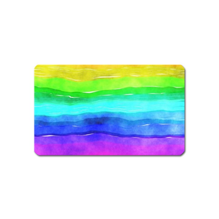 Watercolor rainbow Magnet (Name Card)