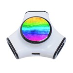 Watercolor rainbow 3-Port USB Hub Front