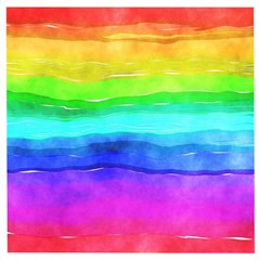 Watercolor rainbow Wooden Puzzle Square