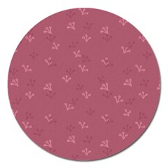 Floral Pattern Magnet 5  (round) by Valentinaart