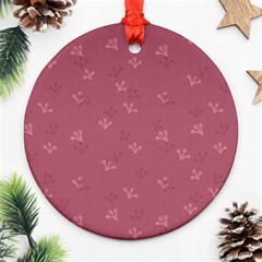 Floral Pattern Round Ornament (two Sides)