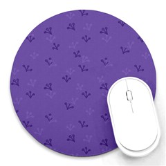 Floral Pattern Round Mousepads by Valentinaart