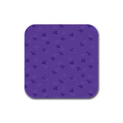 Floral Pattern Rubber Square Coaster (4 Pack) by Valentinaart