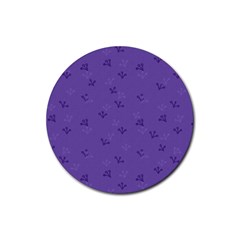 Floral Pattern Rubber Round Coaster (4 Pack) by Valentinaart