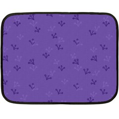 Floral Pattern Fleece Blanket (mini) by Valentinaart