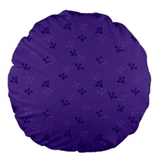 Floral Pattern Large 18  Premium Flano Round Cushions by Valentinaart