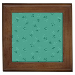 Floral Pattern Framed Tile by Valentinaart