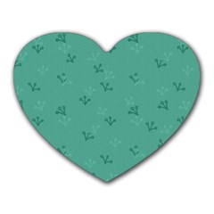 Floral Pattern Heart Mousepads by Valentinaart