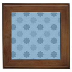 Floral Pattern Framed Tile by Valentinaart