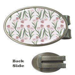 Floral Pattern Money Clips (oval) 