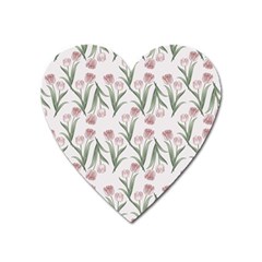 Floral Pattern Heart Magnet by Valentinaart