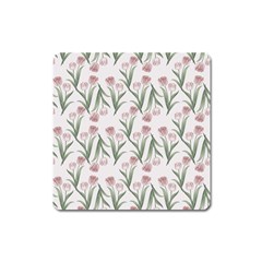 Floral Pattern Square Magnet