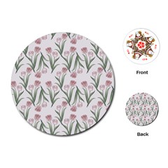 Floral Pattern Playing Cards Single Design (round)